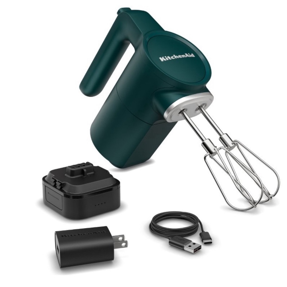 KitchenAid Go Hearth & Hand Cordless Green Hand Mixer w/ Battery BRAND NEW